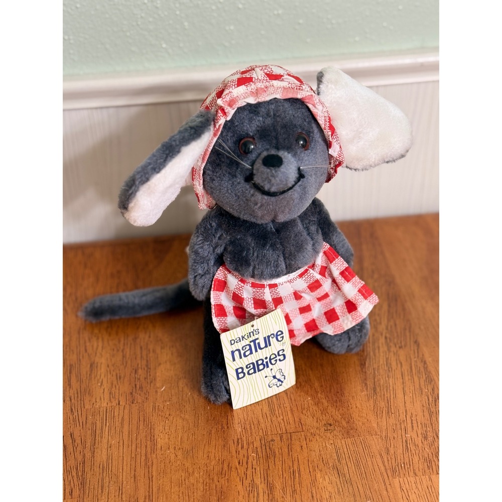 Dakins Nature Babies Mouse Plush Vintage Melissa Little Country w Tags 1974